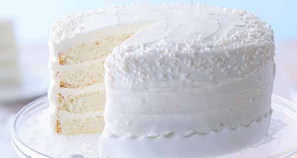 کیک خامه ای سفید