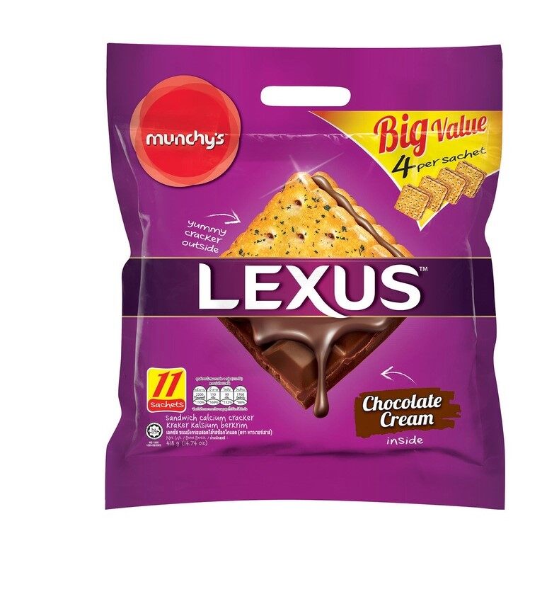 Lexus choco coated cream biscuits