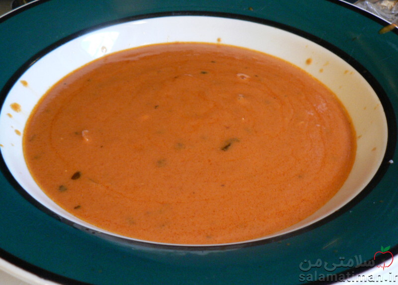 سوپ گوجه فرنگی(کم سدیم)