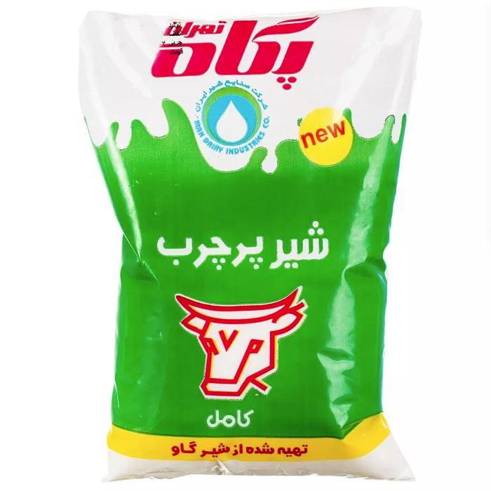 شیر پر چرب کیسه ای پگاه غنی شده با ویتامین D3