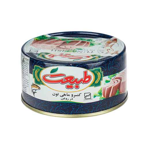 کنسرو ماهی تون در روغن گیاهی طبیعت