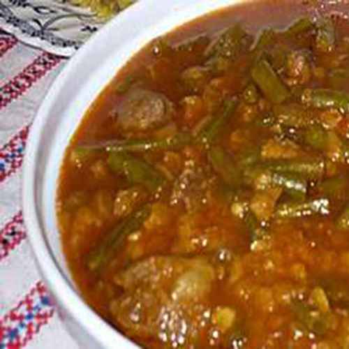 خورشت لوبیا سبز با گوشت