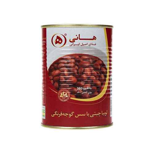 کنسرو لوبیا چیتی با سس گوجه فرنگی هانی